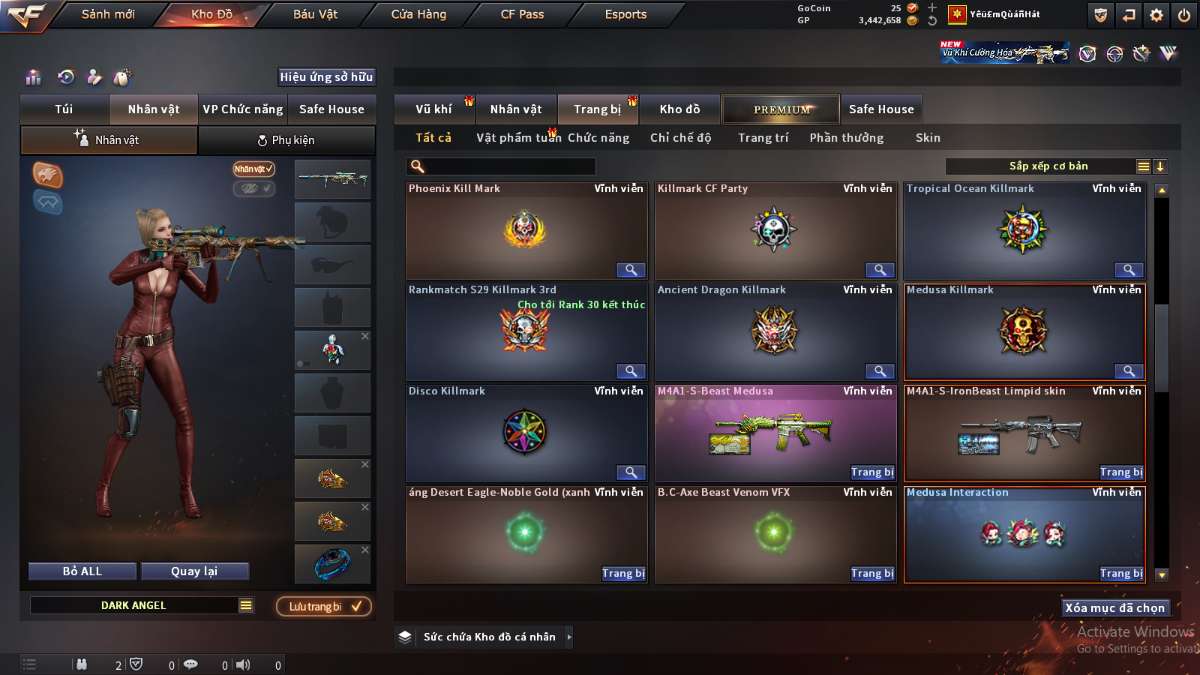 shop acc cf uy tin gia re